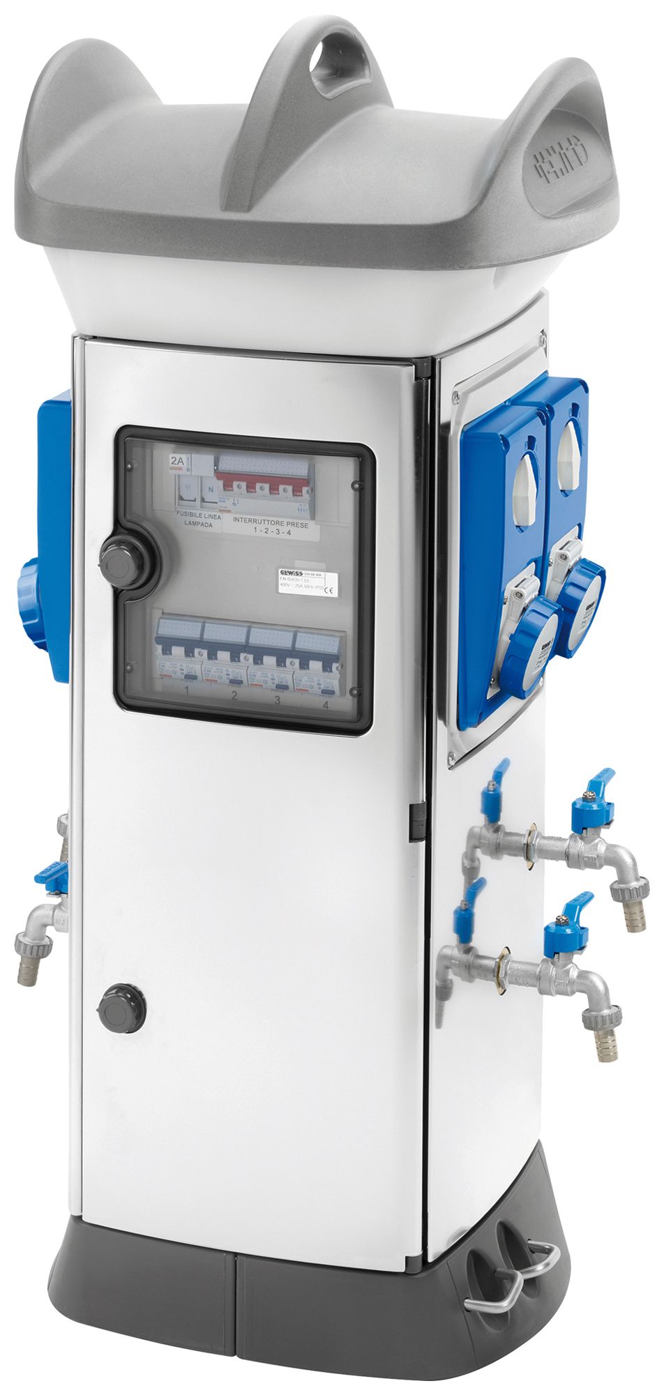 Stromverteiler Gewiss 68 Q-MC 63X 2×63A 5p 400V IP56