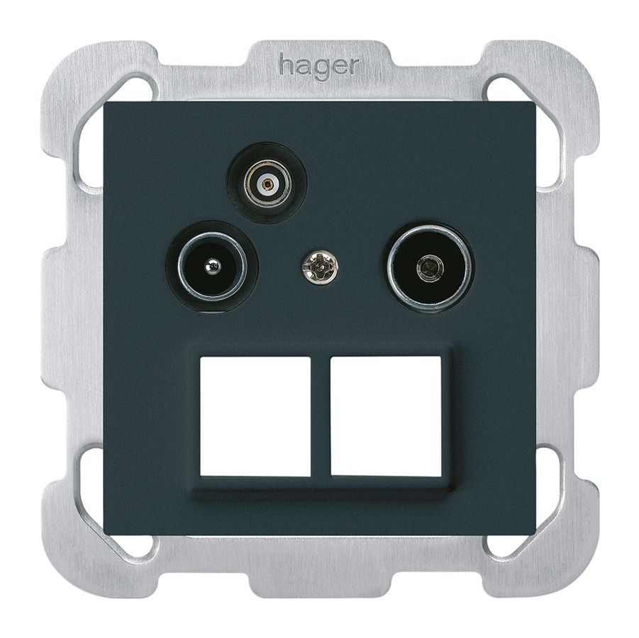 UP-Antennendose R/TV-Daten kallysto HMS B 2GHz 4dB schwarz