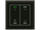 Poussoir KNX RGBW ENC MDT BE-GTL2TS.D1S 2t/4a temp.verre blanc "I/O"-"jalousie"