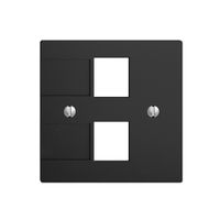 Kit di montaggio Krone per 2×RJ45 EDIZIOdue nero vuoto