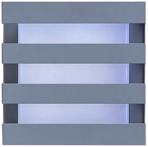 Applique LED Z-Licht Cube L 4.5W 500lm 3000K IP65 115×115mm gris
