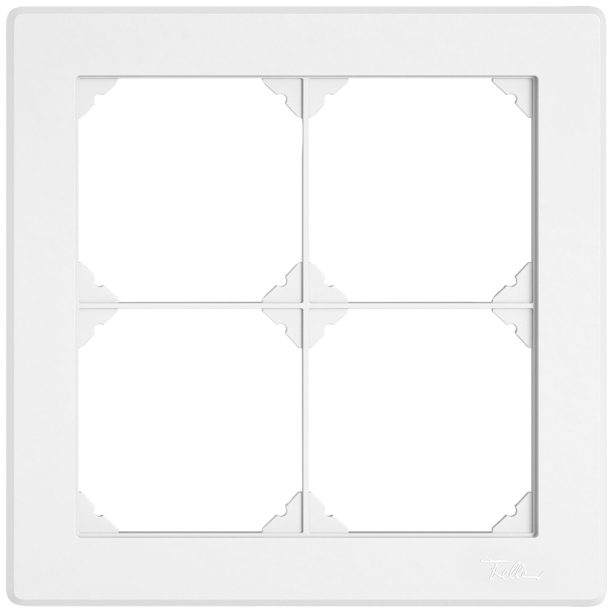 Cadre de recouvrement ENC EDIZIO.liv SNAPFIX® 2×2 156×156mm bc