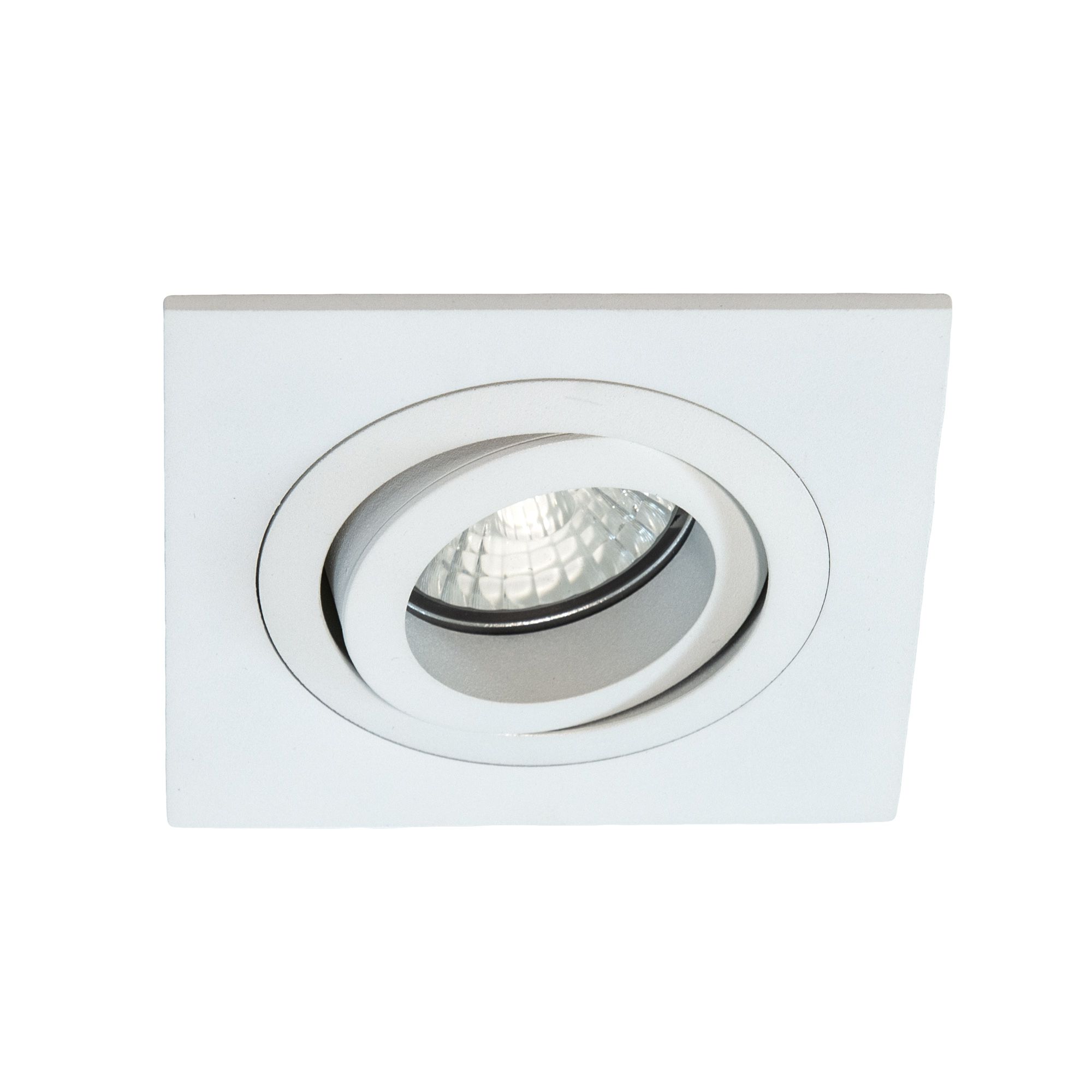 Einbauspot TK-Quadra, weiss mit Spannfeder, für Ausschnitt 80mm