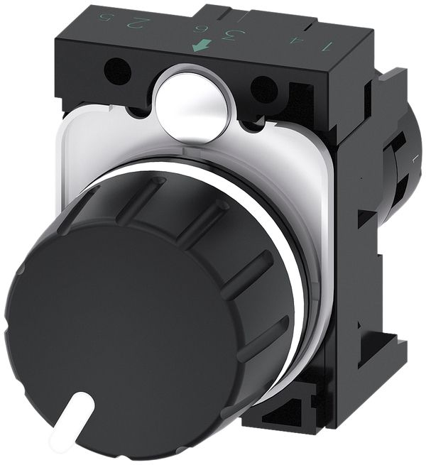 Potentiomètre Siemens SIRIUS ACT avec support 1kΩ noir plastique