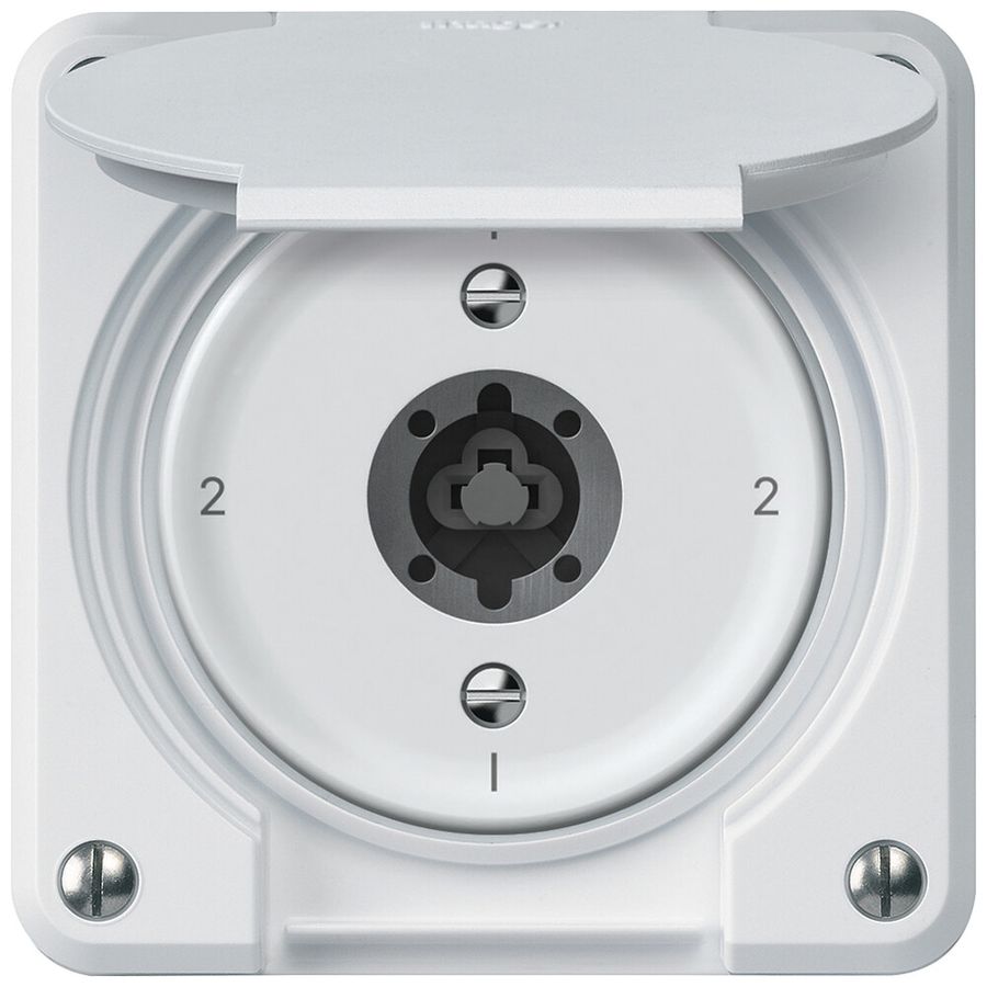 Interrupteur à clé ENC robusto interrupteur va et vient 16A 250V 86×86mm blanc