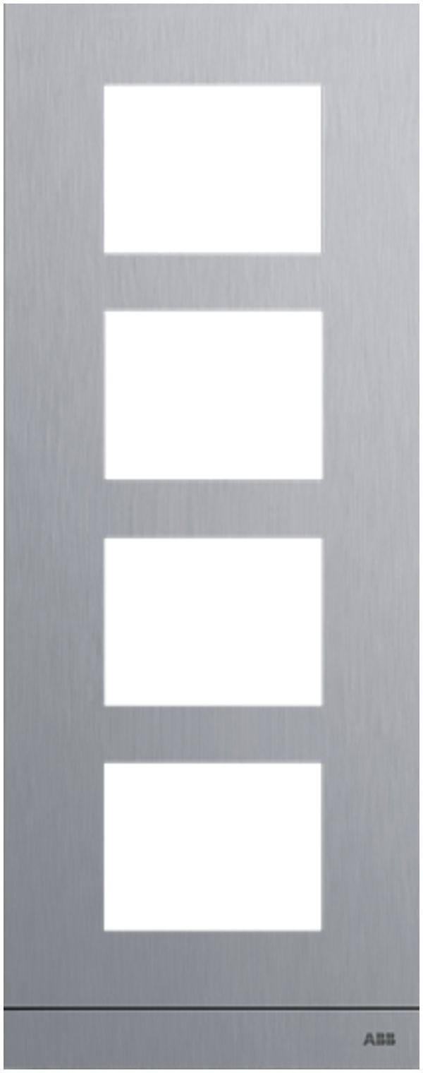 Telaio di copertura audio ABB-Welcome, per 1/4 (4 moduli), ac-pr spazzolato