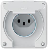 Prise ENC robusto 1×type 23 IP55 blanc