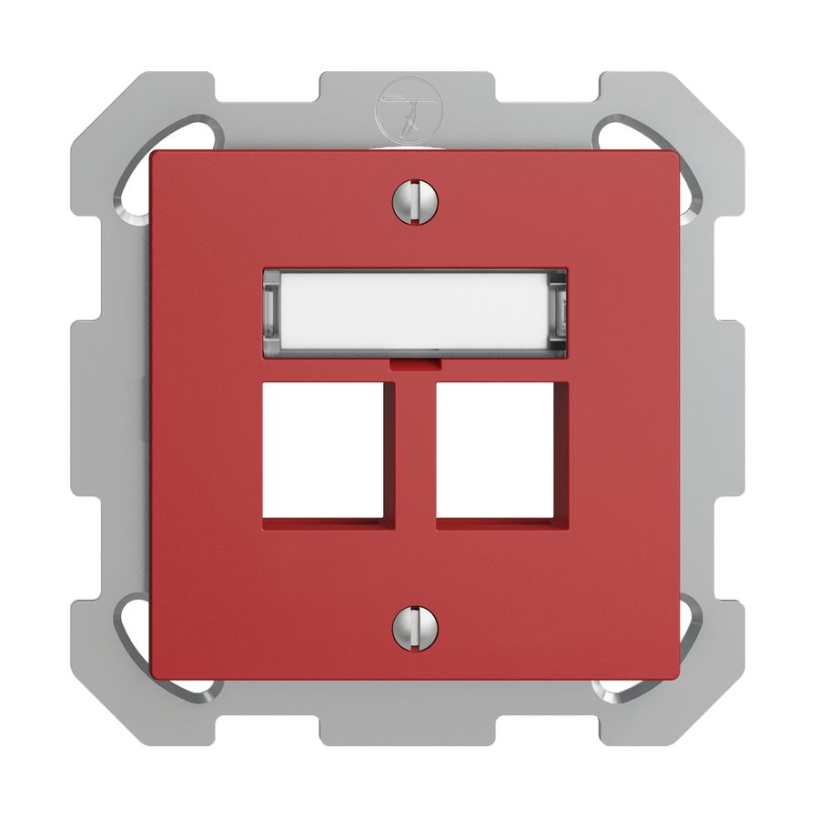 Kit montaggio ENC EDIZIOdue FM, uscita dritta, per 2×Keystone, berry