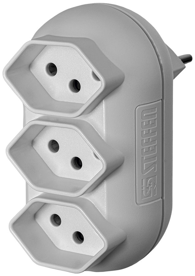 Spina multipla Steffen STRONG 3×T13 10A 230V IP20 bianco