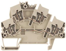 Mehrstock-Reihenklemme Weidmüller ZDK 2.5-2 Zugfeder 2.5mm² 2 Etagen beige