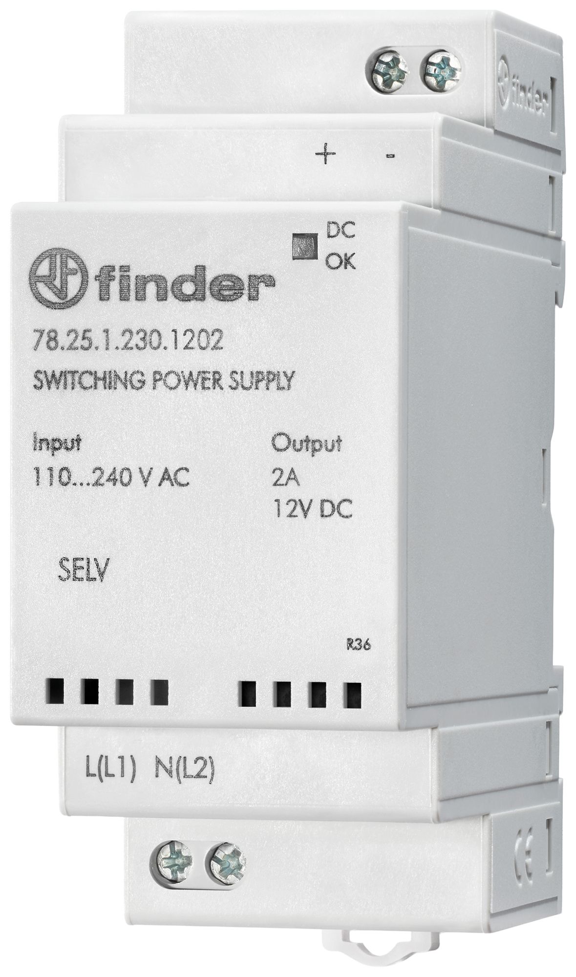 REG-Netzteil FINDER 78.25 100…265VAC/140…370VDC 12V/2A 25W 2TE
