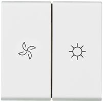 EB-Ventilator-Wippschalter MOS 3+3/1L weiss 2 Module