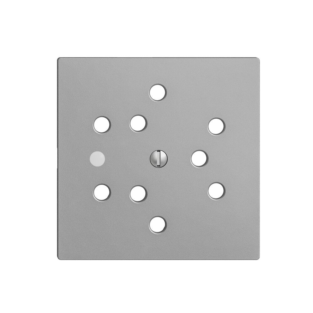 Frontset EDIZIOdue silver 60×60mm 3×T12 mit Linse