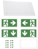 Set di pittogrammi ESYLUX SLC uscita sinistra/destra/verso il basso 290×6mm