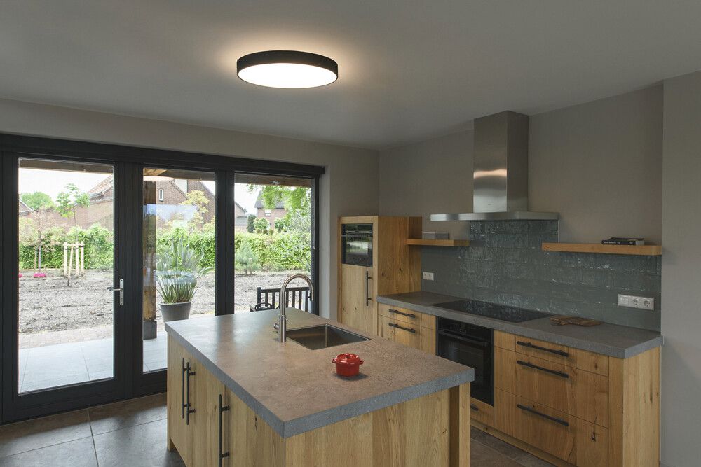 LED-Deckenleuchte SLV MEDO 60 39W 4550lm 927/930/940 IP50 DIM Ø600mm schwarz