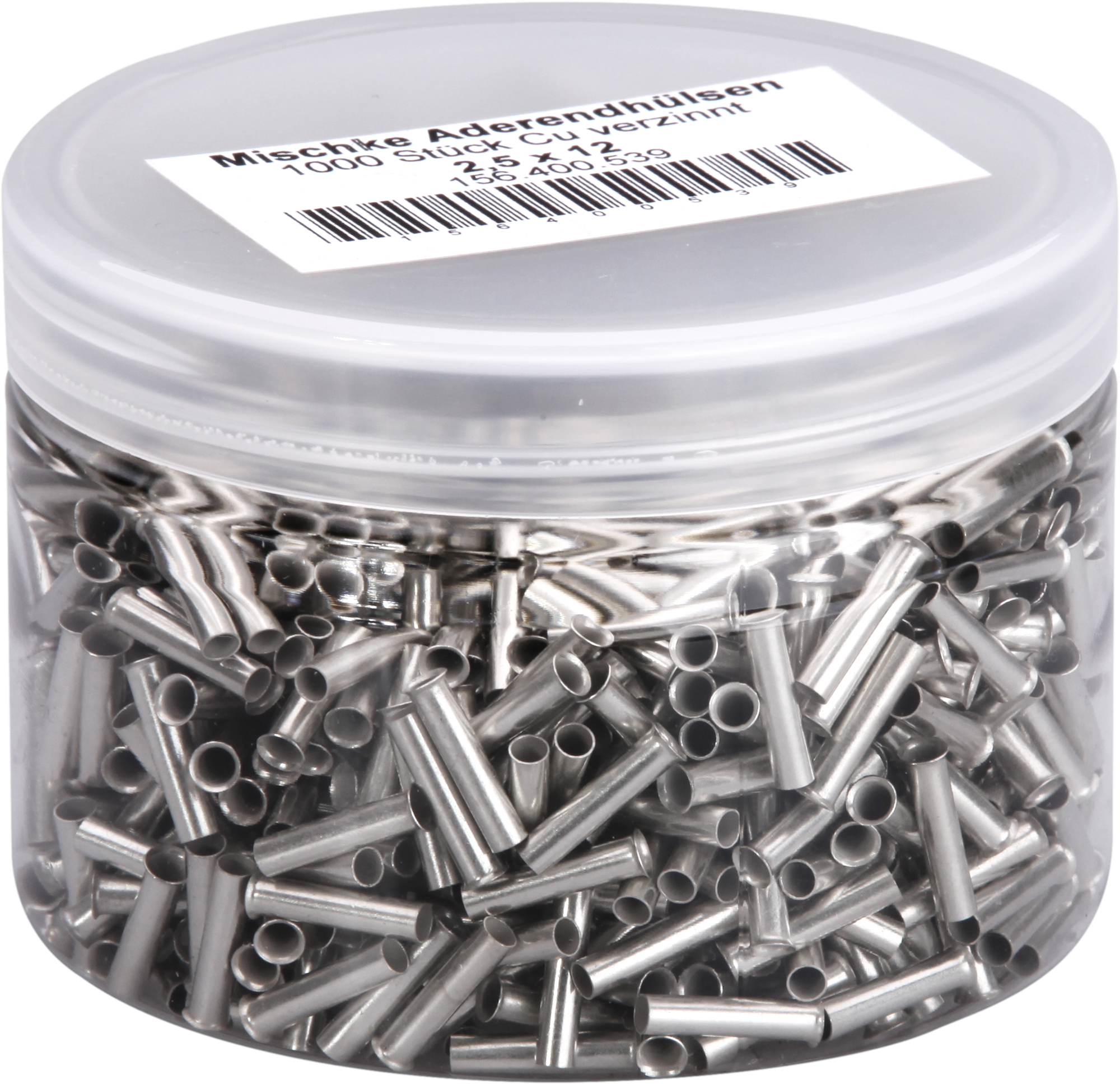 Capocorda Mischke E DIN 46228 2.5mm²/12mm nudo Cu-stagnato