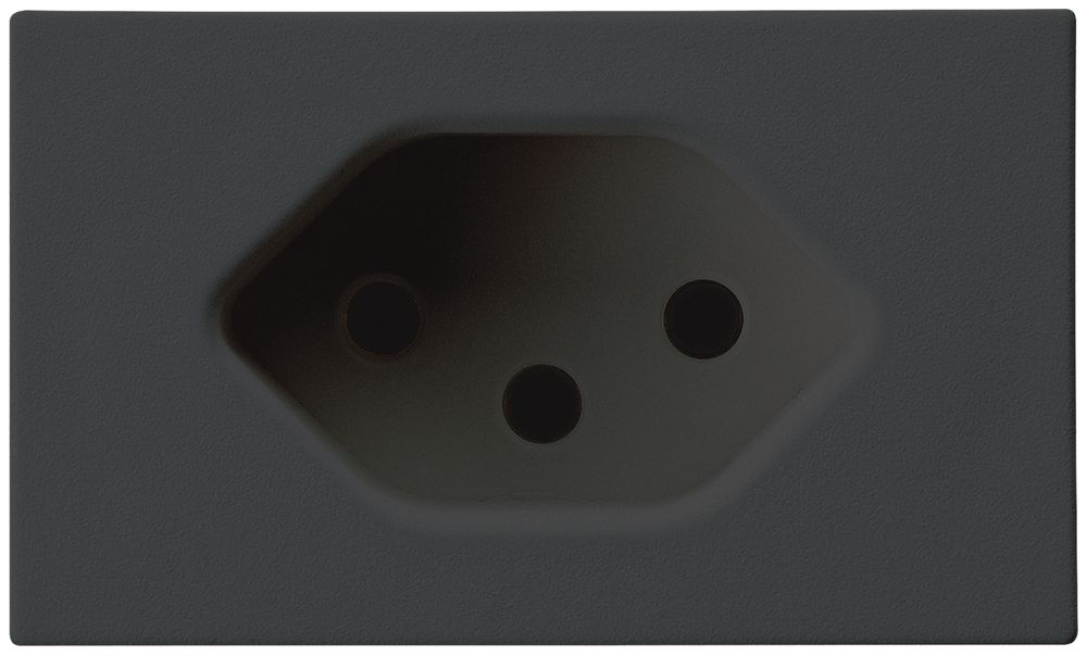 Frontteil Hager 1×Typ 13 FLF schwarz mit Rastfeder mit Schraubklemmen