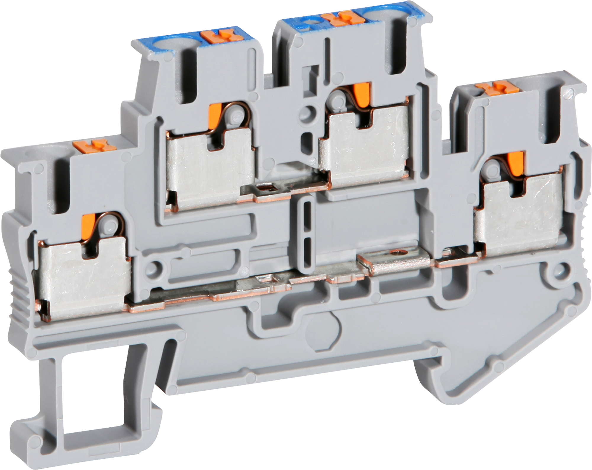 Doppelstockklemme 0.14…4mm² grau Push-in-Anschluss PTTB 2.5-L/N