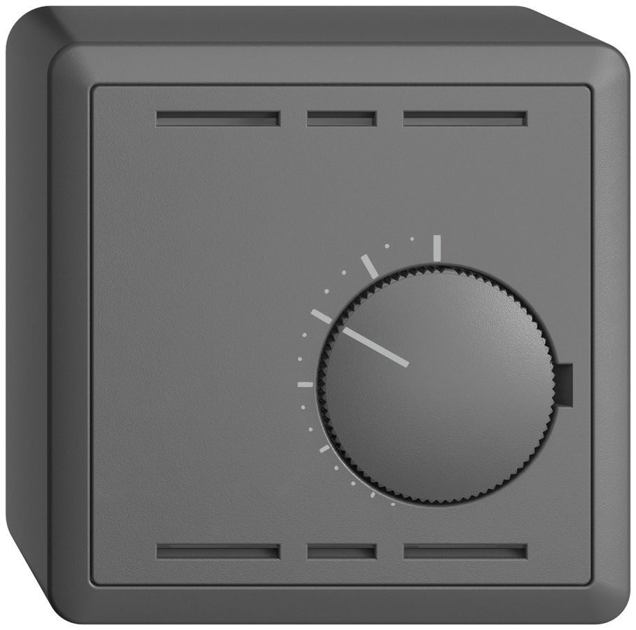 AP-Raumthermostat EDIZIOdue dunkelgrau, ohne Schalter