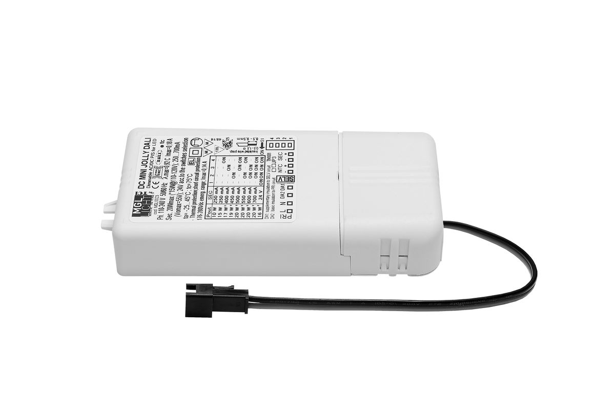 Convertitore a LED 7W 500mA 0-10V con spina, 108 x 52 x 22mm