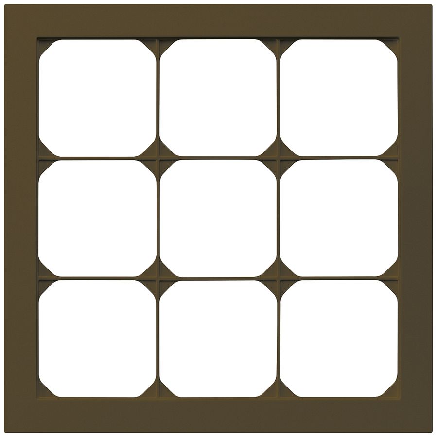 Cadre de recouvrement ENC kallysto.pro 3×3 brun 214×214mm