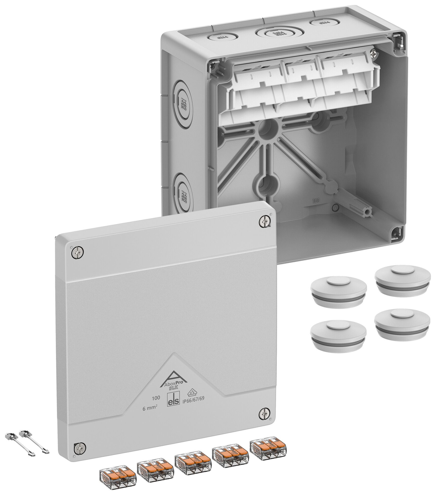 Scatola di derivazione AP Spelsberg Abox Pro SLK-6² 152×152×85mm IP69 gr