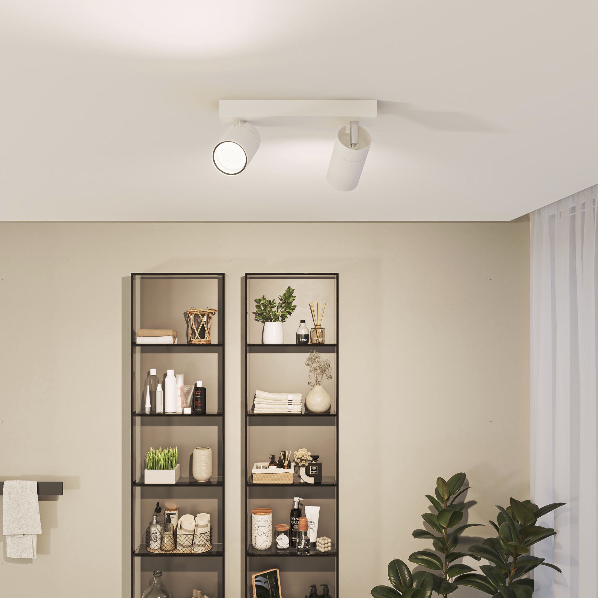 Spot Philips Idris GU10 2×5W IP44 240×119mm blanc