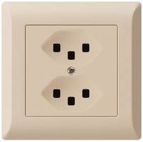 UP-Steckdose kallysto.line 2×T23 beige mit Steckklemmen