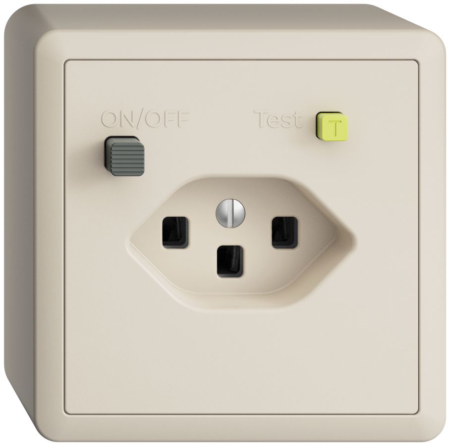 AP-Steckdose EDIZIOdue T23 FI 30mA crema