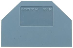 Plaque d'extrémité DIN35 gris pour 38300