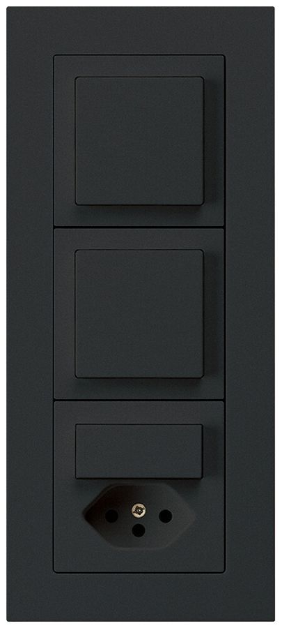 UP-Kombination kallysto.pro Gr.I-I-I vertikal 2×Schalter S3+S3/Typ 13 schwarz