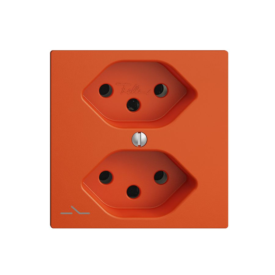 UP-Steckdose EDIZIOdue 2×T13 1×S orange