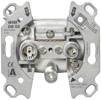 Prise d'antenne SAT,3tr. WISI DB52 avec 2 entr. SAT, SAT-IEC+F