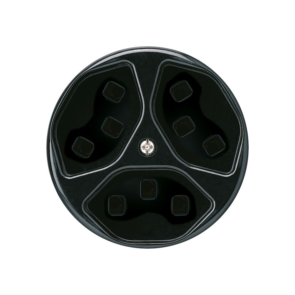 Prise Hager basico 3×type 23 A noir