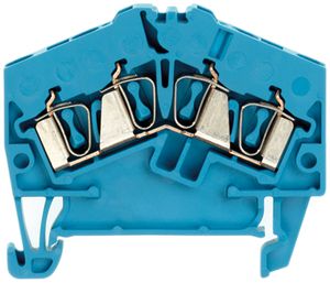 Borne de passage Weidmüller ZDU 2.5-2/4AN connexion à ressort 2.5mm² TS35 bleu