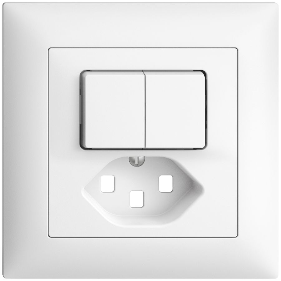 Kit frontal ENC EDIZIOdue blanc 88×88mm T23