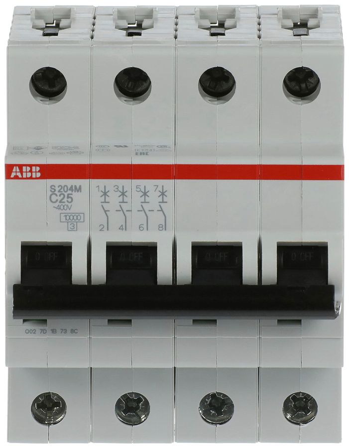 Leitungsschutzschalter ABB S204M-C25 25A C 10kA