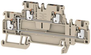 Mehrstock-Reihenklemme Weidmüller A2T PUSH IN 1.5mm² 2 Etagen beige