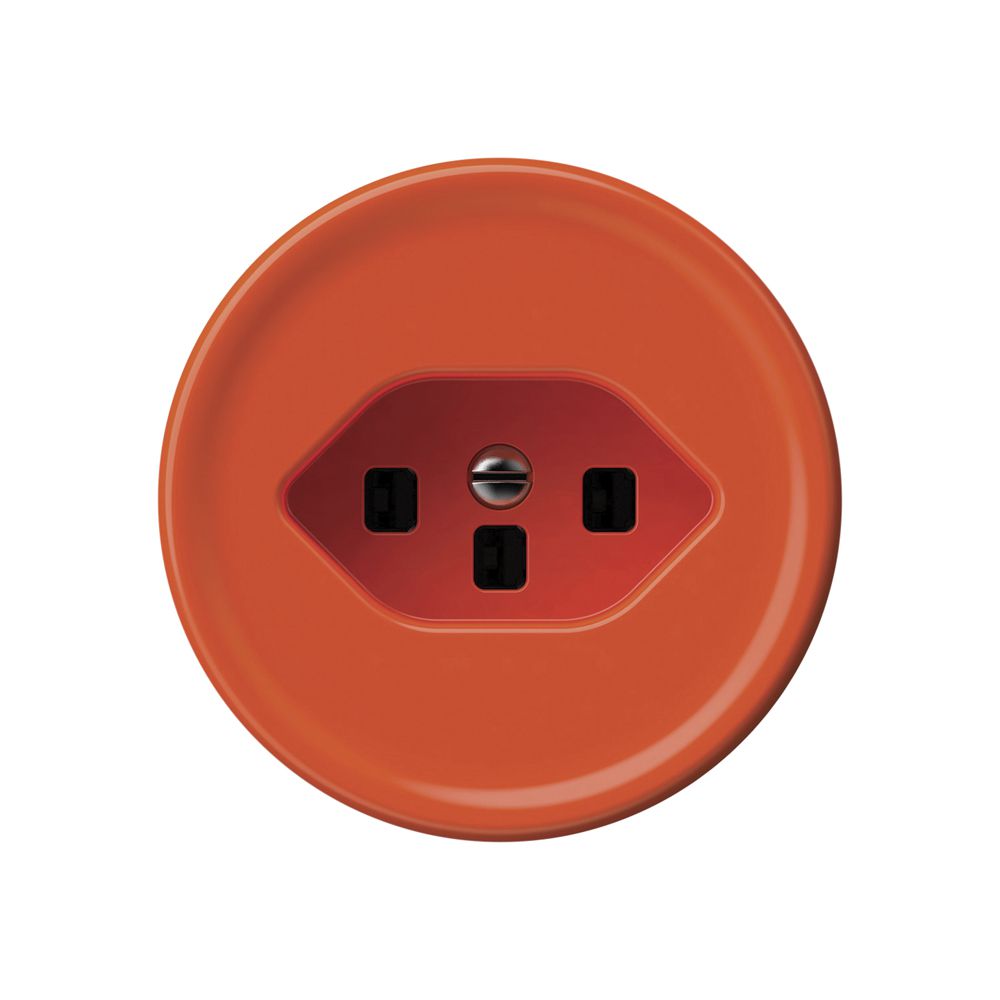 Prise origin 1×type 23 16A 230V 60×60mm orange