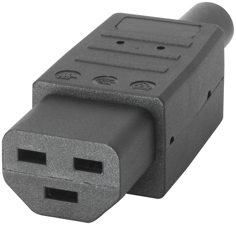 Gerätesteckdose Typ IEC320-C21 16A/250V 155°C schwarz