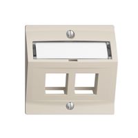 Montageset EDIZIOdue F, mit Schrägauslasshaube, für 2×Keystone, crema