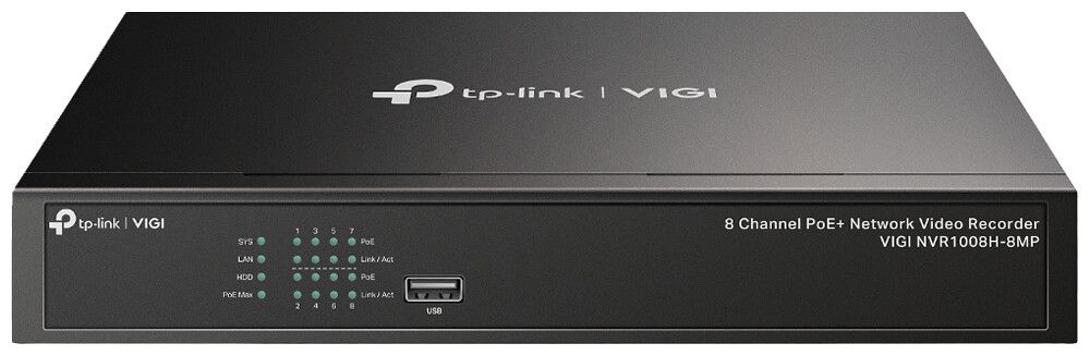 Enregistreur vidéo TP-Link VIGI NVR1008H-8MP 8×V-IN 8MP 8×PoE H.264+/H.265+