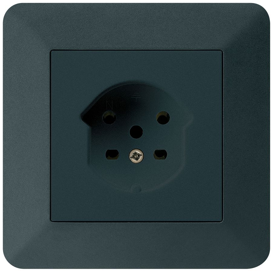 UP-Steckdose kallysto.trend T15 schwarz Schraubklemme