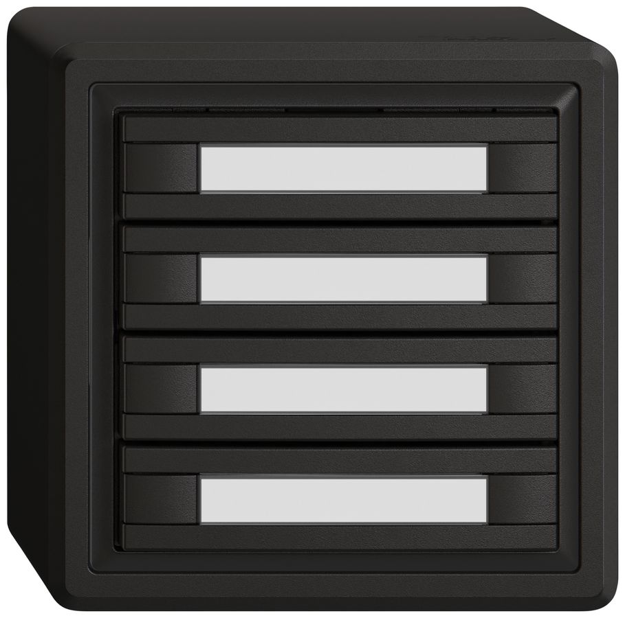 Pulsante KNX RGB AP EDIZIO.liv SNAPFIX® sensore temp.s.LED targ.4× com.2T ne