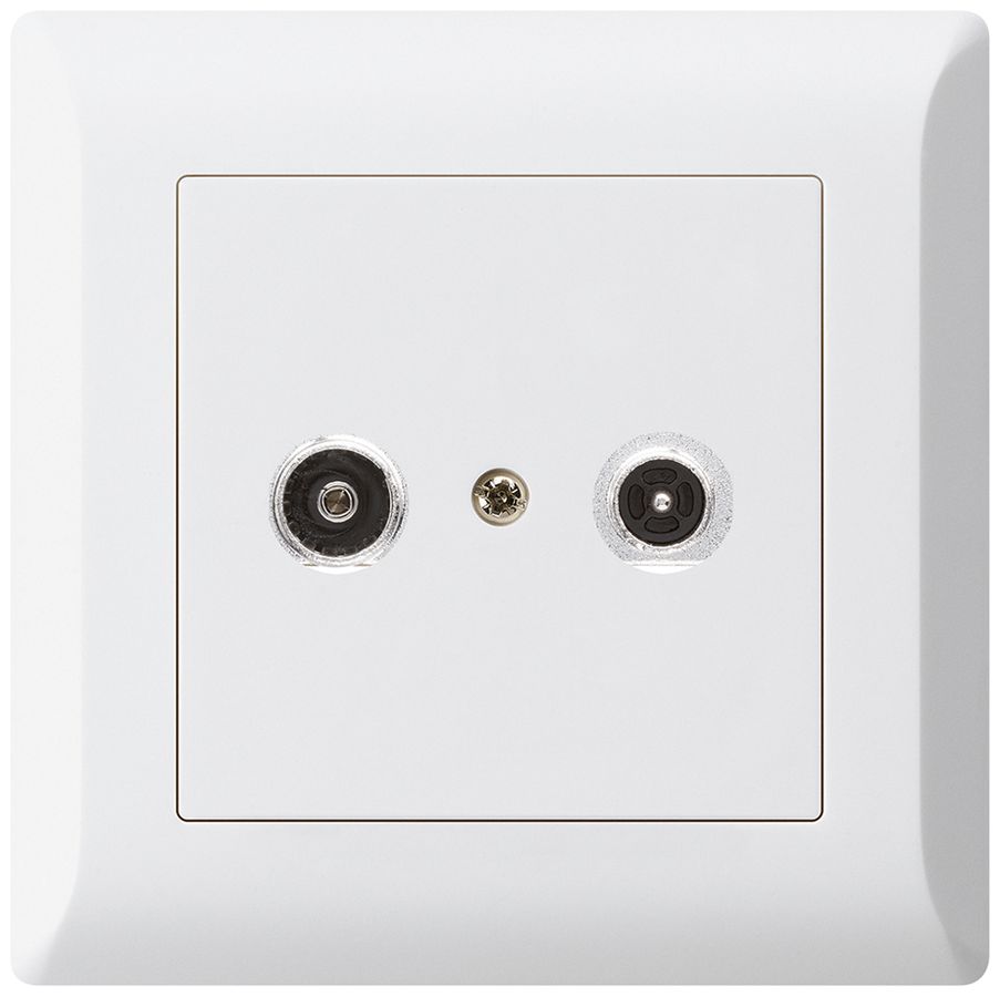 Prise antenne ENC kallysto.line R/TV 19dB 2GHz blanc