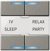 UP-Szenen-Taster MyHOME magnesium, 4-fach bus-SCS