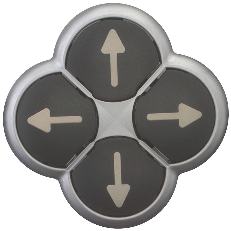 Drucktaster Eaton M22-D4-S-X7 schwarz 4 Pfeile Ø22.5mm flach