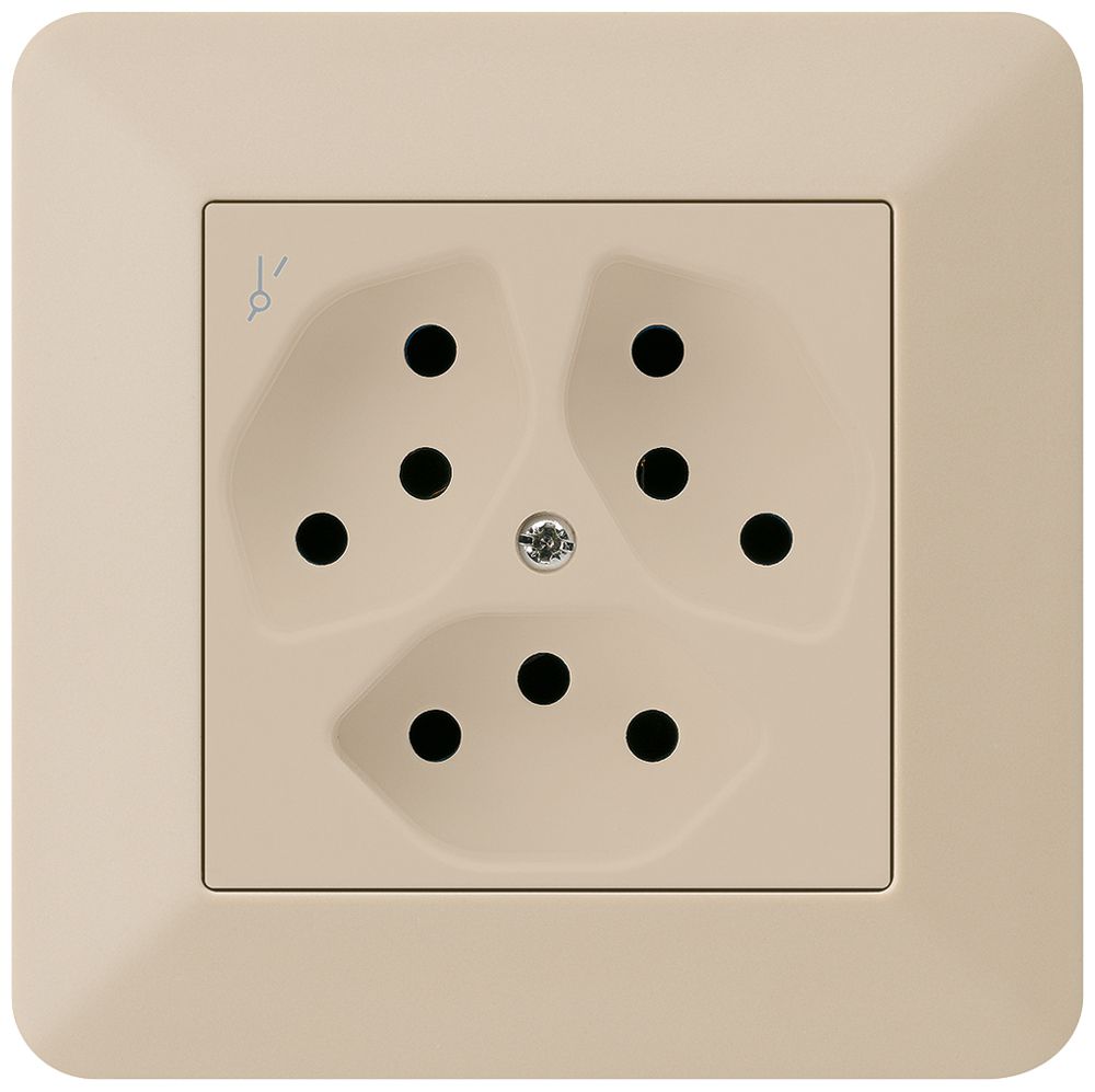 UP-Steckdose kallysto.trend 3×T13/1S beige