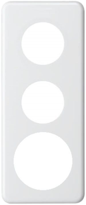 Abdeckplatte 3×1 2×43+58mm weiss