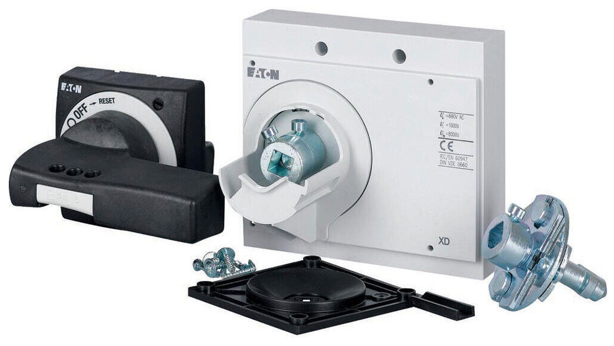 Manette rotative Eaton NZM3-XTVD verrouillable IP66 230×120×100mm noir